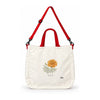 Trishii October Marigold Birth Flower Core Carry Tote, red strap