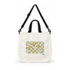 Trishii Checkerboard Daisy Core Carry Tote, black strap