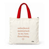 Trishii Unbothered Moisturised In My Lane Speak Series Tote, red strap