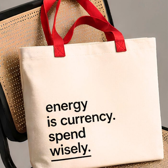 energy is currency. spend wisely.