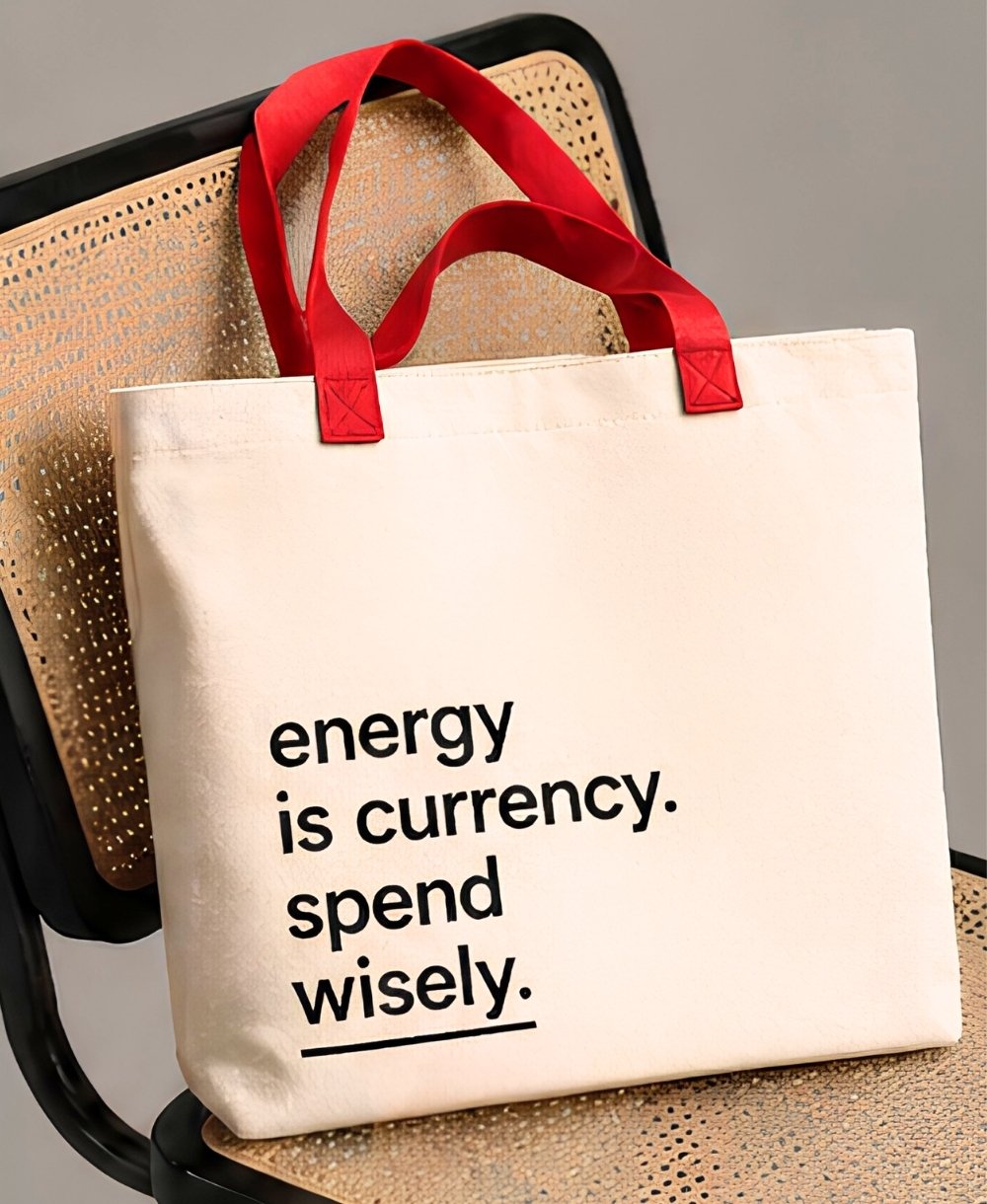 energy is currency. spend wisely.